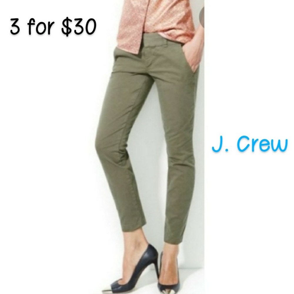 😥 LAST CHANCE NWT J. Crew Andie Chino Pants Blue - Picture 1 of 5